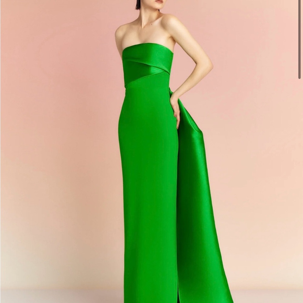 Solace London Emerald Strapless Maxi Dress